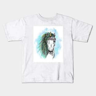 Unicorn head image Kids T-Shirt